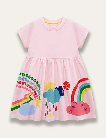 Rainbow Print Dress - Mini Taylor
